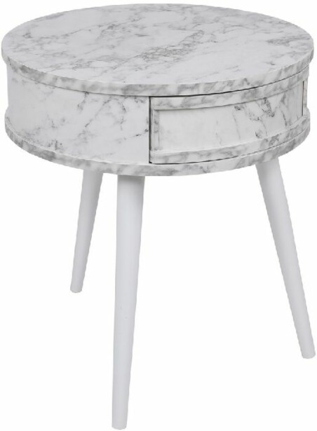 Sivupöytä Linento Furniture Yuvarlak Komot 9485 valkoinen