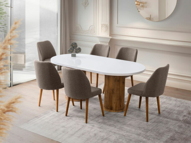 Ruokapöytä Linento Furniture Milas, 180x90cm