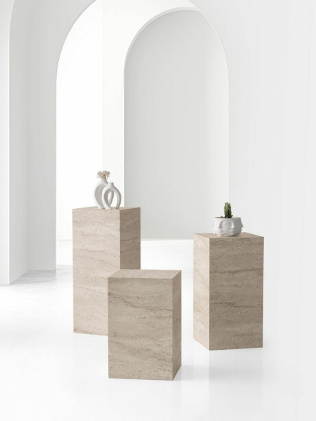 Kukkateline Linento Furniture L.Ciceklik-9540, beige travertiinikuosi