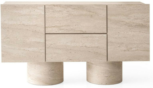 Senkki Linento Furniture H.Konsol, 150x87cm, beige travertiinikuosi