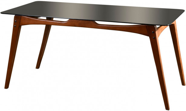 Ruokapöytä Linento Furniture Touch, lasi, ruskea