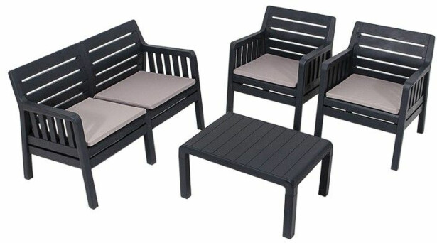 Oleskeluryhmä Linento Garden Lara 4:n istuttava + pehmusteet