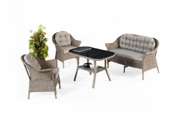 Garden Lounge Set Linento Garden Luna v2 Grey Grey