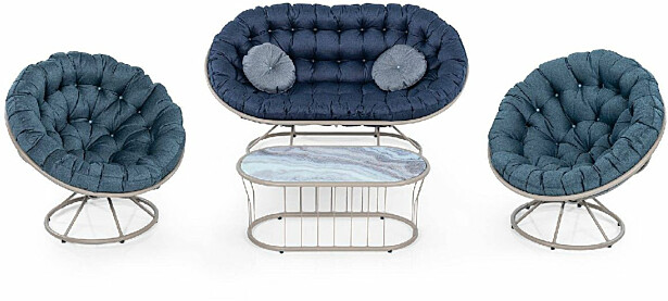 Garden Lounge Set Linento Garden Tulipa Dark Blue Dark Blue