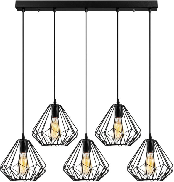 Kattovalaisin Linento Lighting Diamond, 5-osainen, musta