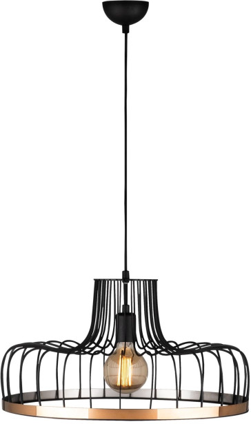 Kattovalaisin Linento Lighting Fabia, Ø53cm, musta/kupari