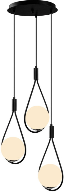 Kattovalaisin Linento Lighting Corcoran, 3-osainen, musta