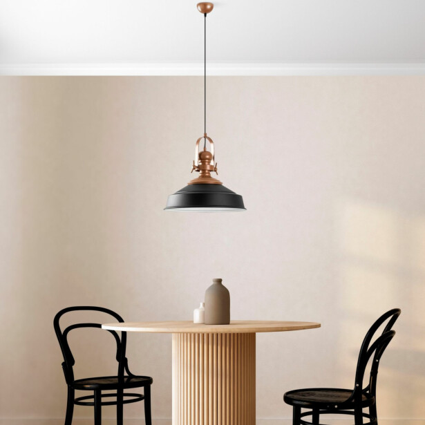 Riippuvalaisin Linento Lighting Craft-13980, Ø41cm, musta