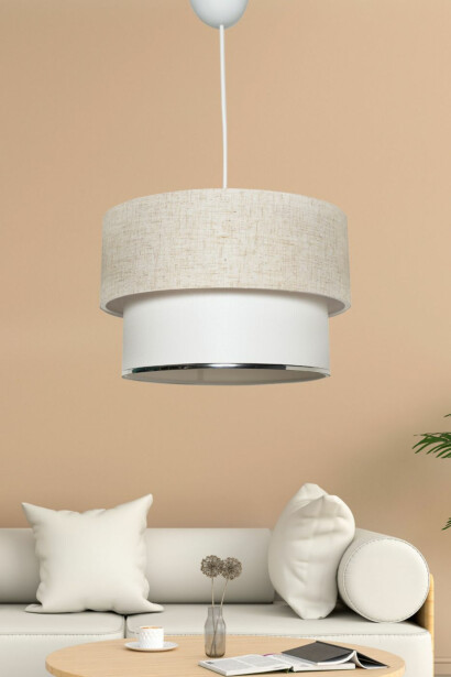 Riippuvalaisin Linento Lighting TM121, Ø30cm, kermanvalkoinen