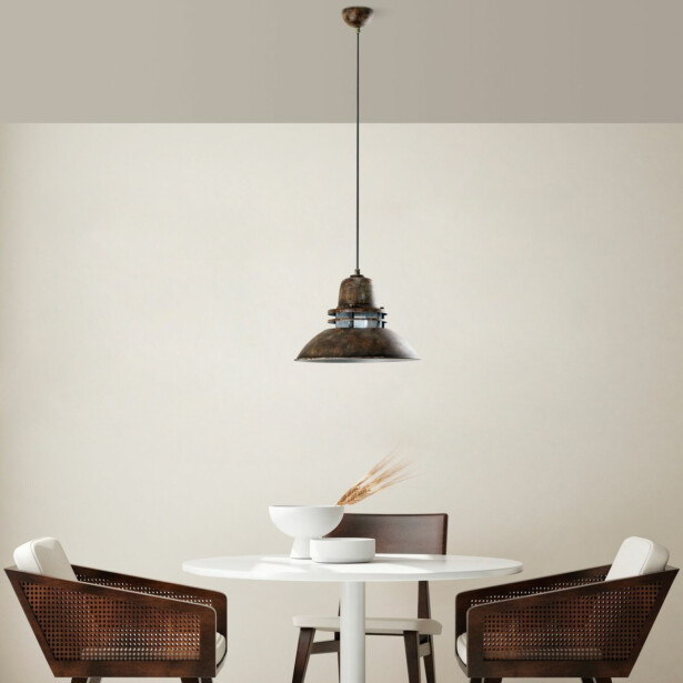 Riippuvalaisin Linento Lighting TIBET-3735-RETRO, Ø34cm, tummanruskea