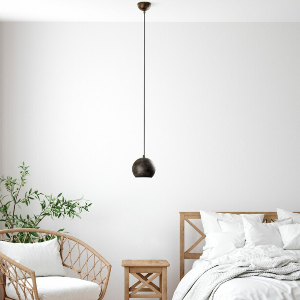 Riippuvalaisin Linento Lighting TOP-15-242-RETRO, Ø15cm, tummanruskea