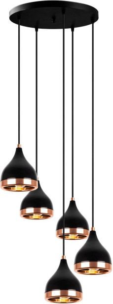 Kattovalaisin Linento Lighting Mint, 5-osainen, musta/kupari