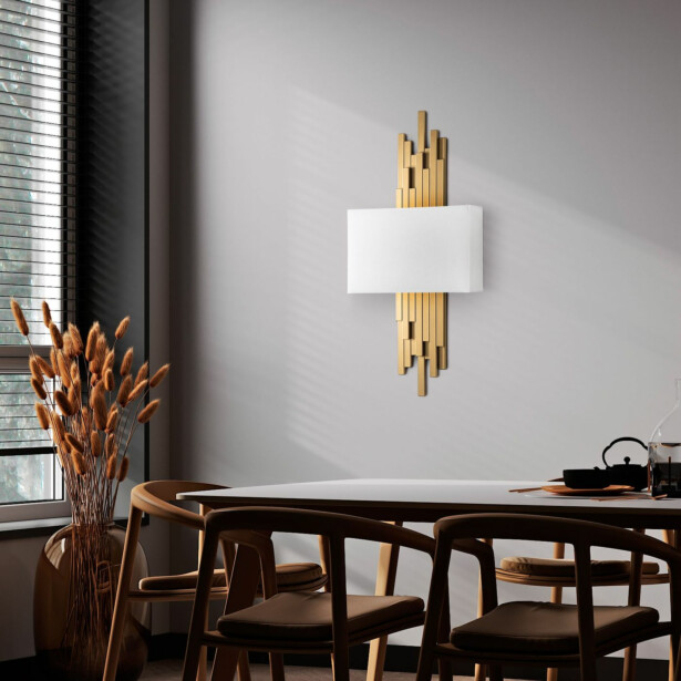 Seinävalaisin Linento Lighting Axis-15111, kulta/valkoinen