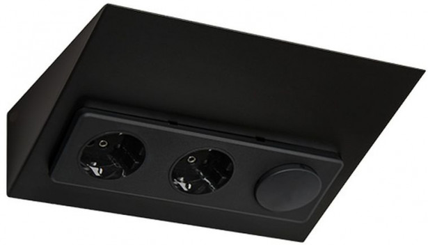 Pistorasia Limente Luxa-31, 30W, 24V LED-virtalähde, kytkin, musta