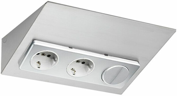 Pistorasia Limente Luxa-32, 30W, 24V LED-virtalähde, kaksoiskytkin, rst, Verkkokaupan poistotuote