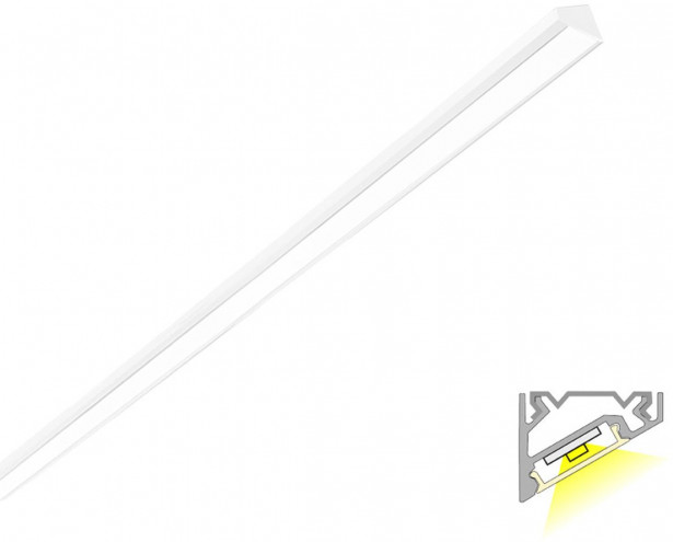 LED-profiili Limente LED-LUXOR 40 LUX, 3000K, 57W, valkoinen, 4m