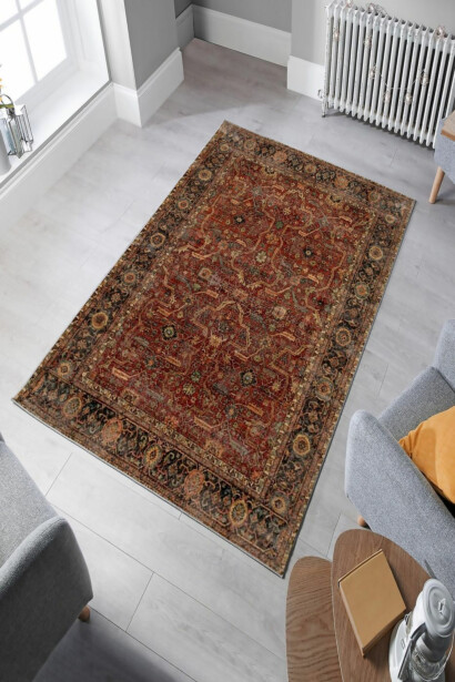 Käytävämatto Linento Niina 80x150cm punainen/ruskea