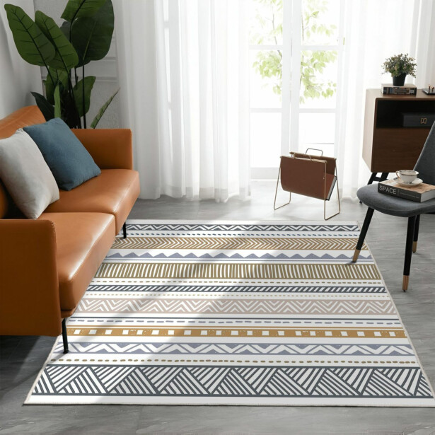 Käytävämatto Linento Lambada 80x150cm okra/harmaa