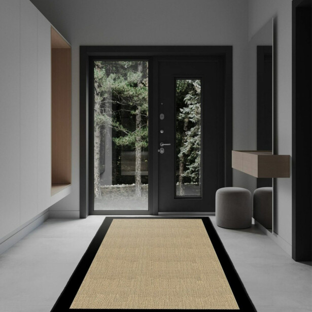 Käytävämatto Linento Mathis 80x150cm beige/musta