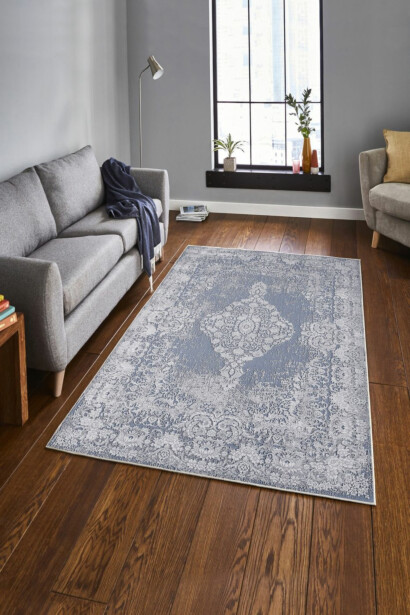 Matto Linento Wilmina 100x150cm siniharmaa