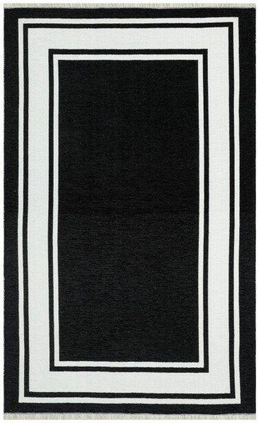Käytävämatto Linento Serilda 75x150cm mustavalkoinen