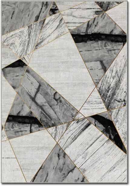 Matto Linento Pyra 120x180cm harmaa/kulta