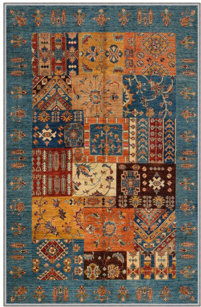 Käytävämatto Linento Eexfab 80x150cm sininen/oranssi