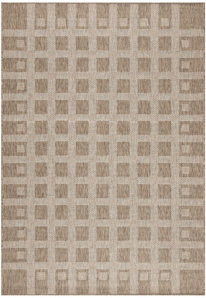 Matto Linento Check, 80x150cm, ruskeanbeige