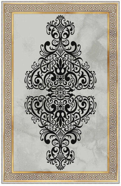 Matto Linento Sofia 50x80cm musta/kulta