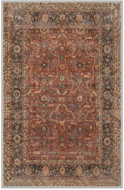 Käytävämatto Linento Ville 80x150cm ruskea/punainen