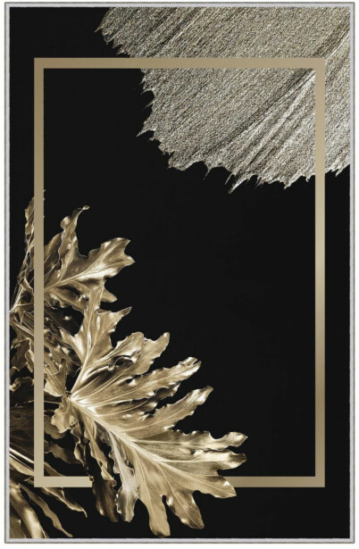 Matto Linento Selenia 50x80cm musta/kulta