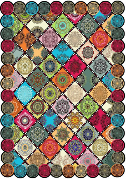 Matto Linento Tessara 60x100cm monivärinen