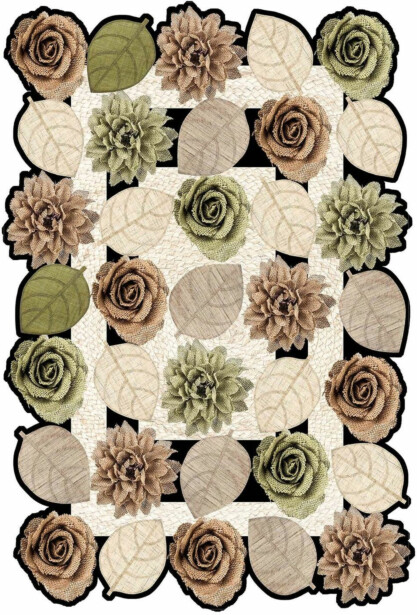Matto Linento Hmnt967 60x100cm beige/vihreä