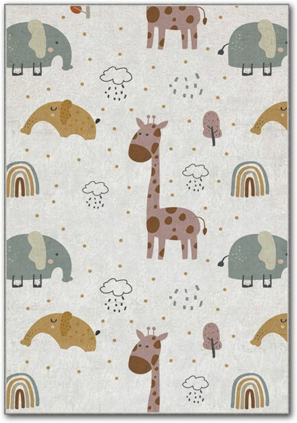 Lastenhuoneen matto Linento Hem Zoo beige, eri kokoja