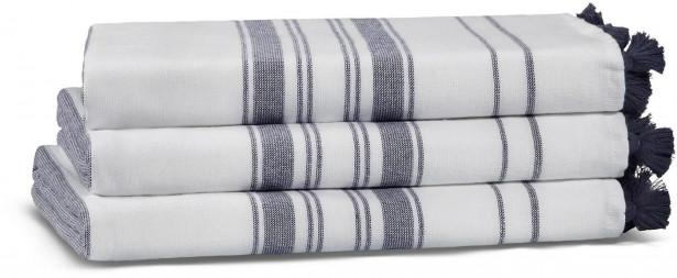 Käsipyyhe Linento Casual Avenue, 50x90cm, raita, sininen