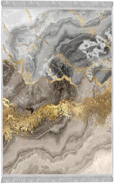 Käytävämatto Linento Els Titan 80x200cm harmaa/kulta