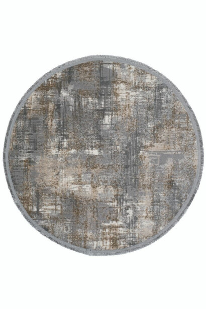 Pyöreä matto Linento Notta 1107 Ø100cm harmaa/beige