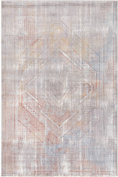Käytävämatto Linento Paradise M081B 80x300cm sininen/oranssi/beige