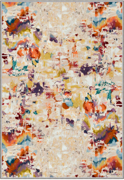 Matto Linento Wookece Aivi 40x60cm keltainen/punainen