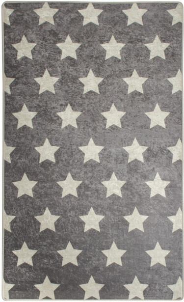 Lastenhuoneen matto Linento Yildiz 100x160cm harmaa/valkoinen