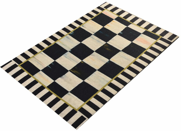 Kynnysmatto Linento Brenda Welcome 60x40cm mustavalkoinen/keltainen
