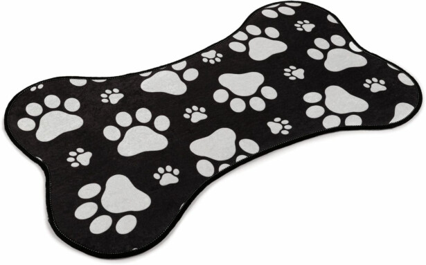 Matto Linento Paw 60x100cm mustavalkoinen