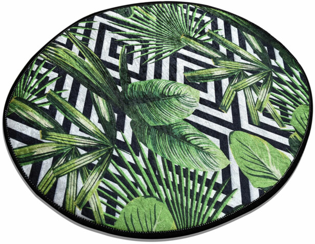 Pyöreä matto Linento Tropic Ø100cm vihreä