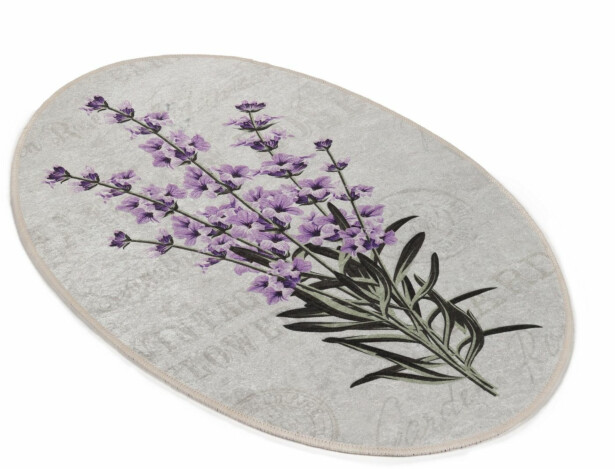 Kylpyhuoneen matto Linento Lavender 60x90cm violetti/harmaa