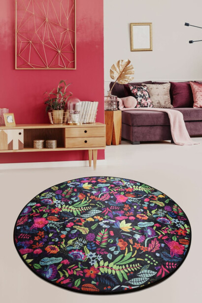 Pyöreä matto Linento Pictura Ø140cm monivärinen