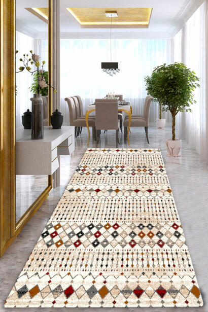 Matto Linento Flecha 100x200cm punainen/beige