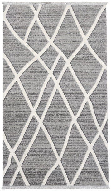 Matto Linento Basalt, 120x170cm, harmaa/valkoinen