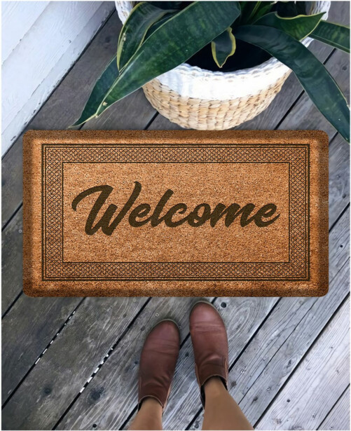 Kynnysmatto Linento Welcome 65x45cm ruskea