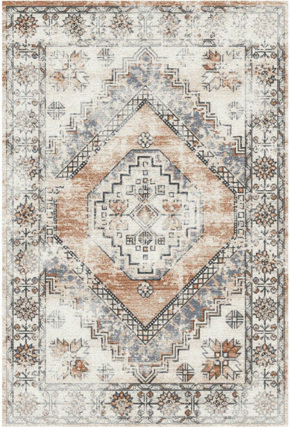 Käytävämatto Linento Rick 80x150cm beige/sininen