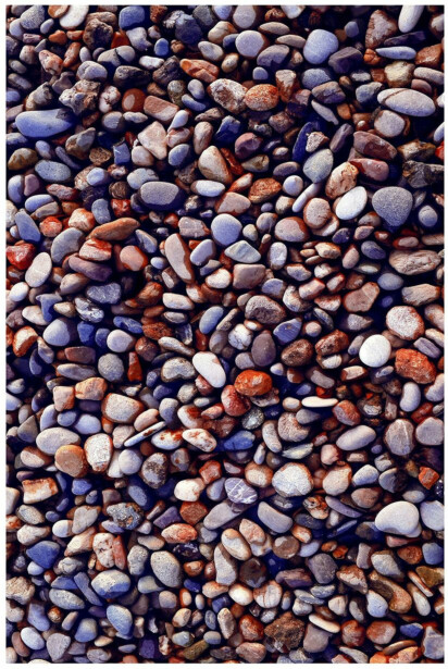 Keittiön matto Linento Wookece Rantakivet 60x100cm sininen/ruskea